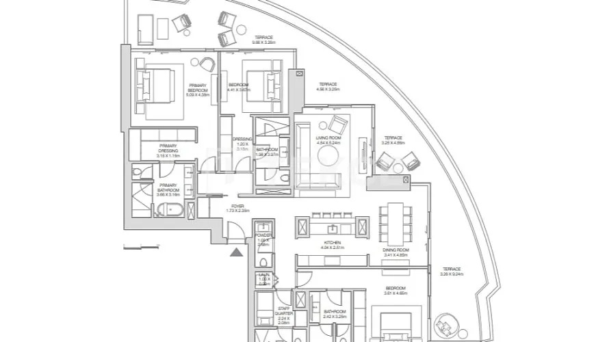 Apartamento de 3 dormitorios en Dubai Harbour, UAE No. 2508 № 12