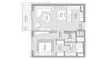 1 dormitorio Apartamento plano «TYPE C», City Walk Crestlane 4