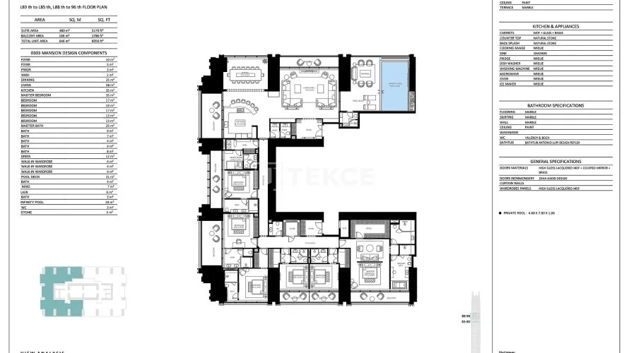 Apartamento de 3 dormitorios en Business Bay, UAE No. 887 № 18