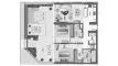2 dormitorios Apartamento plano «2BR», PASSO