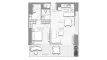 1 dormitorio Apartamento plano «1BR», Fairmont Residences Solara Tower Dubai