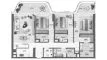 3 dormitorios Apartamento plano «3BR», PASSO