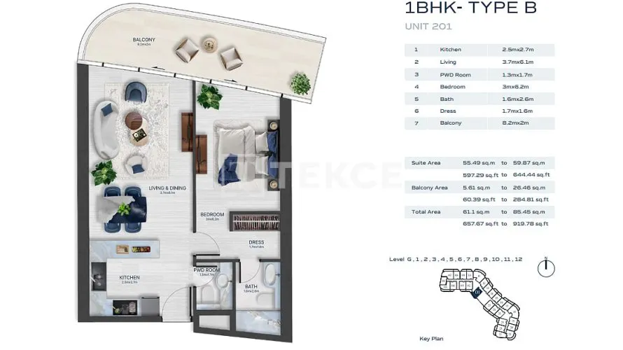 Apartamento de 4 dormitorios en Al Marjan Island, UAE No. 2494 № 18
