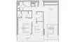 2 dormitorios Apartamento plano «TYPE B2», Jumeirah Residences Emirates Towers