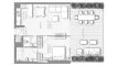 1 dormitorio Apartamento plano «1BR», Fairmont Residences Solara Tower Dubai