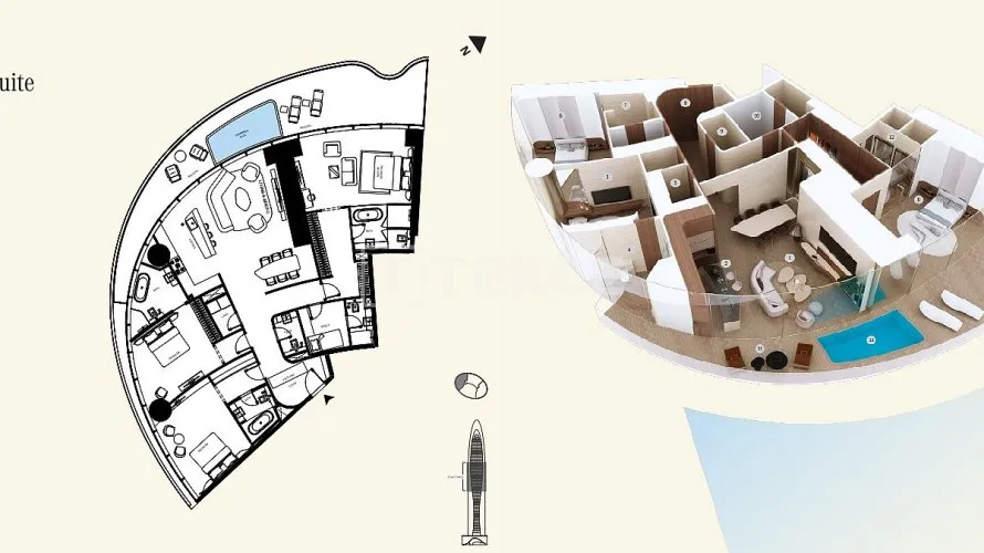 Apartamento de 4 dormitorios en Dubai, UAE No. 897 № 13