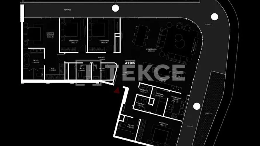 Dúplex de 4 dormitorios en Abu Dhabi, UAE No. 1457 № 11