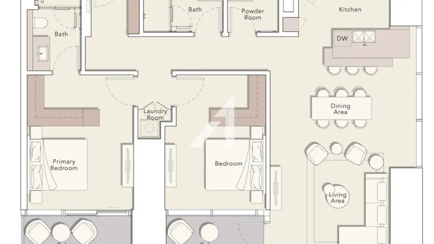Apartamento de 4 dormitorios en Dubai, UAE No. 2017 № 10