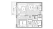 1 dormitorio Apartamento plano «TYPE C», City Walk Crestlane 4