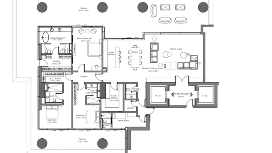 Apartamento de 3 dormitorios en Business Bay, UAE No. 2450 № 13