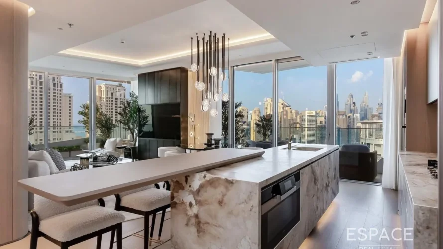 Apartamento de 3 dormitorios en Dubai Marina, UAE No. 1955