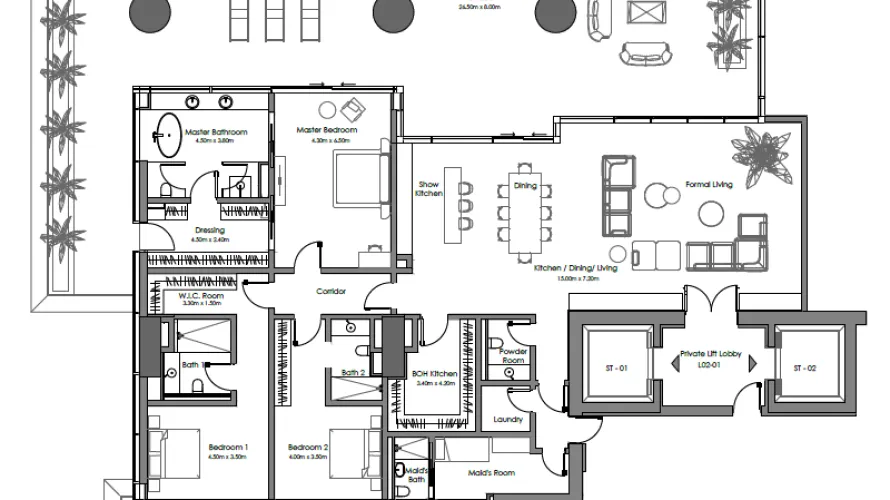 Apartamento de 3 dormitorios en Business Bay, UAE No. 2450 № 11