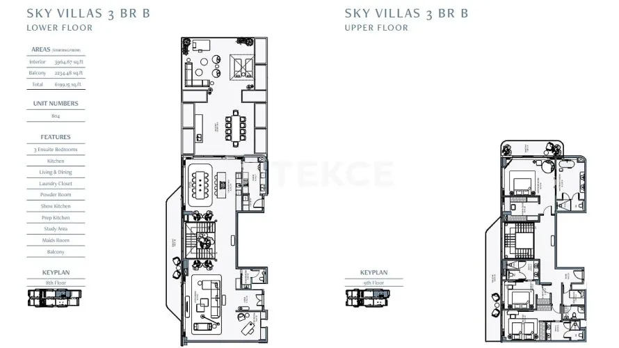 Dúplex de 3 dormitorios en Ras Al Khaimah, UAE No. 3649 № 4