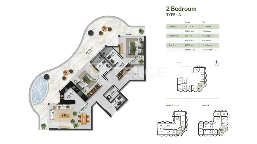 Apartamento de 4 dormitorios en Al Marjan Island, UAE No. 4508 № 4