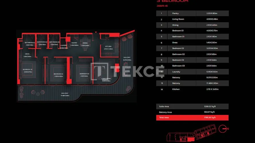 Apartamento de 5 dormitorios en Al Marjan Island, UAE No. 4699