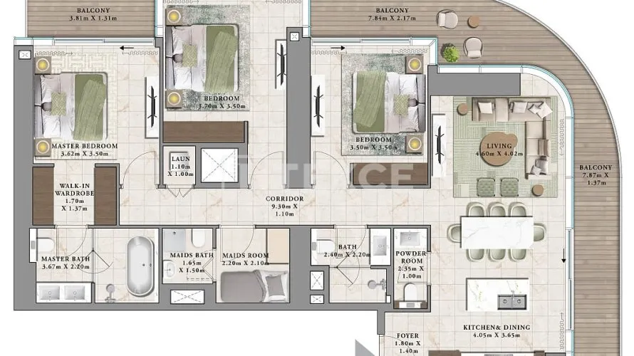 Appartement de 4 chambres à Dubai, UAE No. 2299 № 12