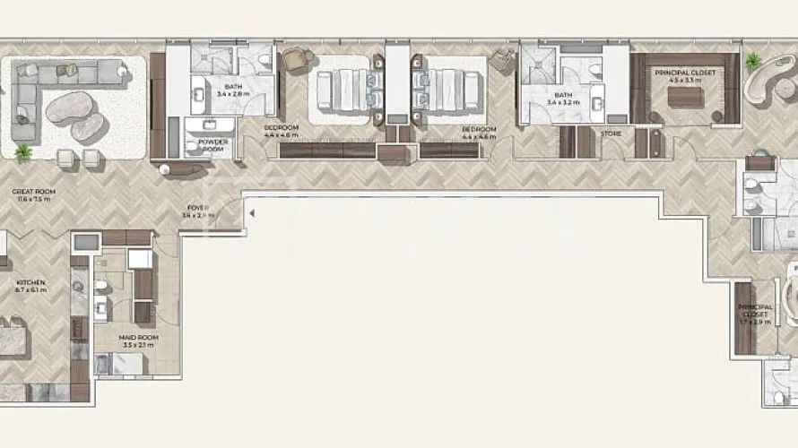 Appartement de 4 chambres à Dubai, UAE No. 1665 № 14