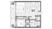 1 chambre Appartement plan d'étage «1BR», Residences Du Port