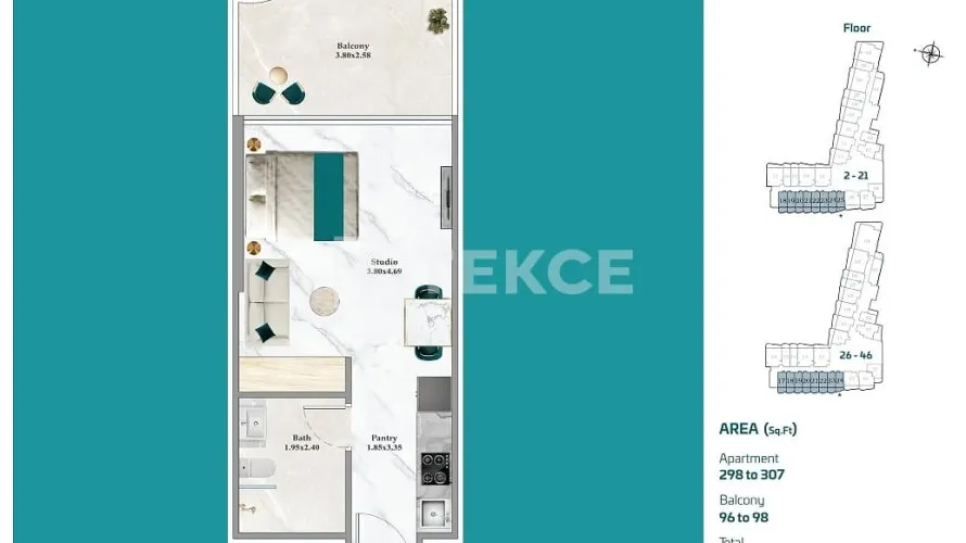Appartement de 4 chambres à Dubai, UAE No. 1995 № 28