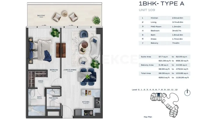 Appartement de 4 chambres à Al Marjan Island, UAE No. 2494 № 17