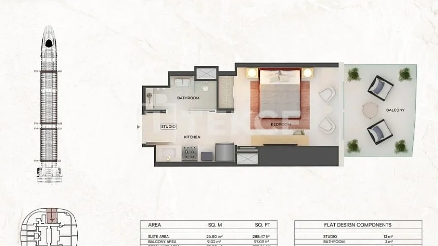Appartement de 3 chambres à Dubai, UAE No. 1841 № 23