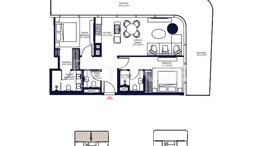Appartement de 4 chambres à Dubai, UAE No. 2355 № 22