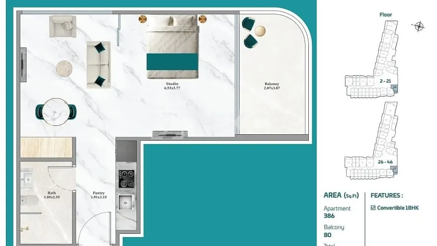 Appartement de 4 chambres à Dubai, UAE No. 1995 № 23