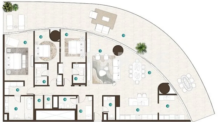Appartement de 3 chambres à Al Marjan Island, UAE No. 2277 № 25