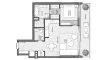 1 chambre Appartement plan d'étage «1BR», Residences Du Port