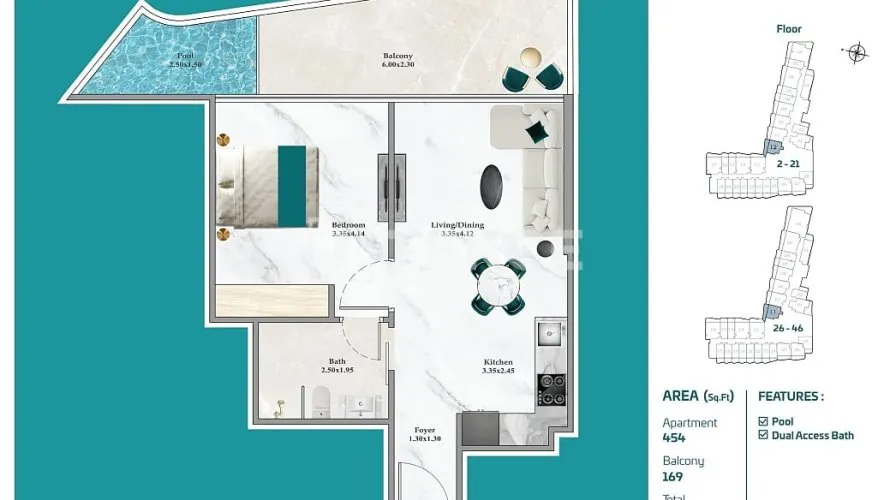 Appartement de 4 chambres à Dubai, UAE No. 1995 № 24