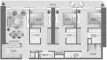 3 chambres Appartement plan d'étage «3BR», DWTN Residences