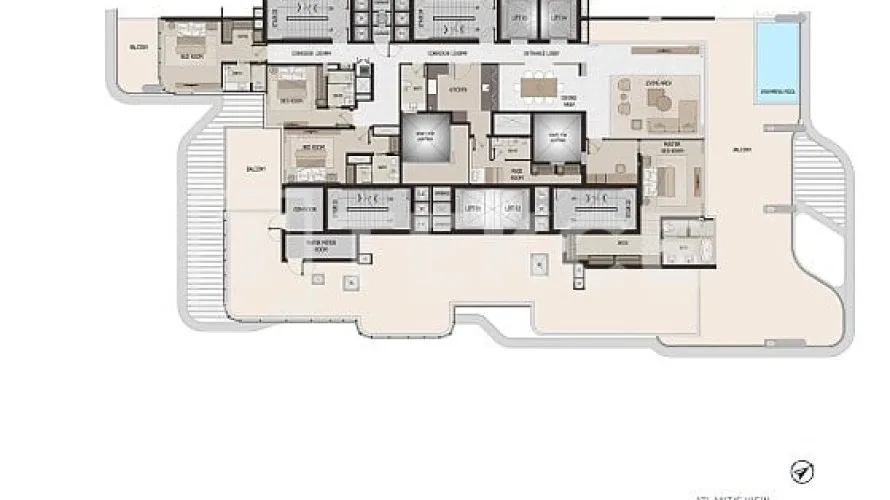 Duplex de 4 chambres à Palm Jumeirah, UAE No. 4779