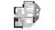 Планировка Квартиры «TYPE A» с 1 спальней в ЖК Artistry Two Residences