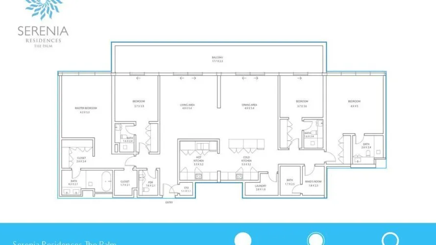 Пентхаус с 4 спальнями в Serenia Residences The Palm, Пальма Джумейра, Дубай, ОАЭ №1908 № 2