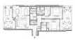 Планировка Квартиры «TYPE A+» с 2 спальнями в ЖК Palm Central Private Residences