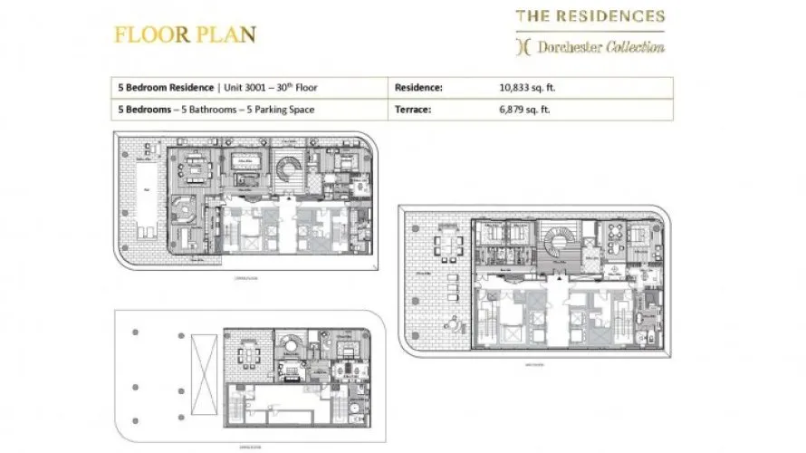 Пентхаус с 5 спальнями в DORCHESTER COLLECTION, Дубай, ОАЭ №640 № 9
