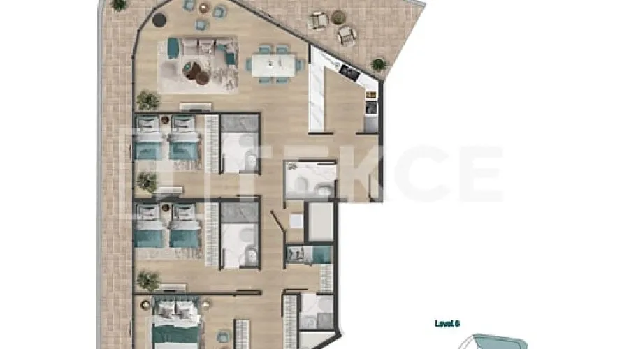 Квартира с 4 спальнями в  Al Marjan Island, Рас-эль-Хайма, ОАЭ №1389 № 22