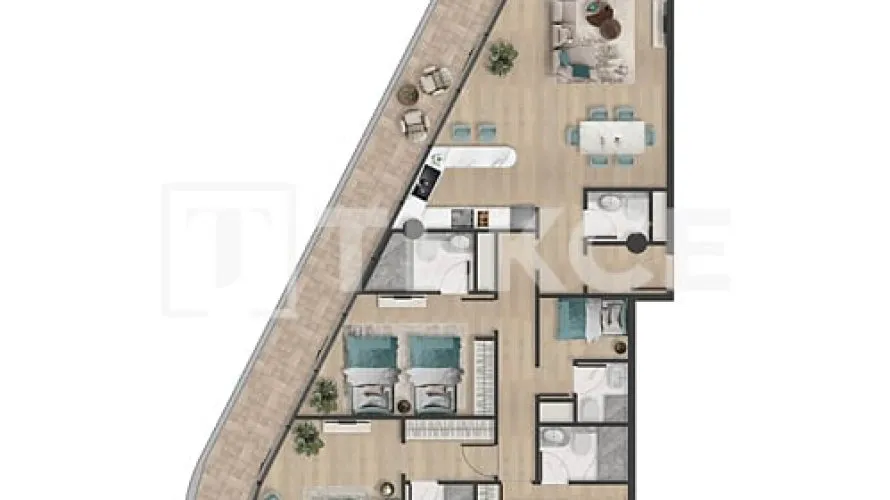 Квартира с 4 спальнями в  Al Marjan Island, Рас-эль-Хайма, ОАЭ №1389 № 21