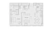 Планировка Квартиры «1BR» с 1 спальней в ЖК Four Seasons Private Residences