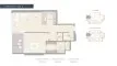 Планировка Квартиры «TYPE B» с 1 спальней в ЖК THE QUAYSIDE RESIDENCES