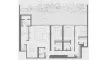 3 bedrooms Apartment floor plan «Garden Unit» in EDEN HOUSE