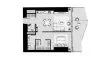 1 bedroom Apartment floor plan «1BR» in ICONIC TOWER