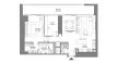 1 bedroom Apartment floor plan «1BR» in W Residences Dubai Harbour