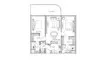 2 bedrooms Apartment floor plan «2BR» in DAMAC BAY 2