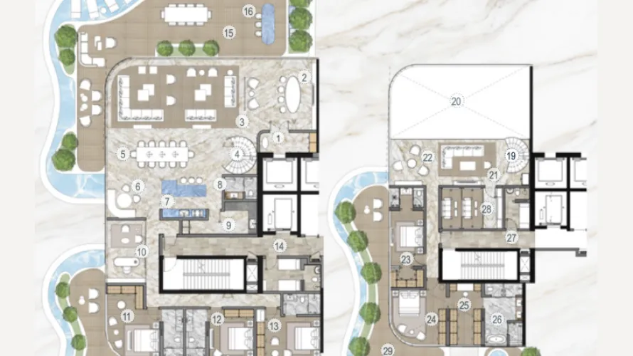 3 bedrooms penthouse for sale , Dubai, UAE No. 2458 № 5