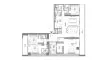 4 bedrooms Apartment floor plan «4BR» in W Residences Dubai Harbour