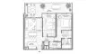 2 bedrooms Apartment floor plan «TYPE D» in Palm Central Private Residences