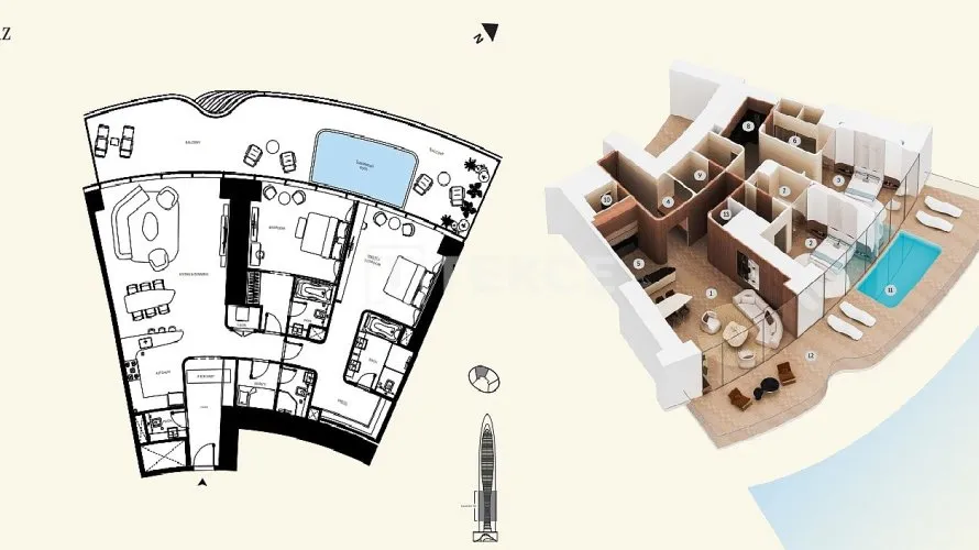 4 bedrooms apartment for sale , Dubai, UAE No. 897 № 12