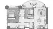 2 bedrooms Apartment floor plan «2 BR» in One Residence