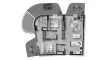2 bedrooms Apartment floor plan «2BR» in Taj Wellington Mews